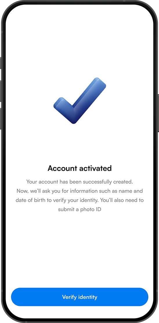 Coinmerce success confirmation screen